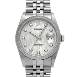 USED ROLEX DATEJUST 16234G SILVER CASE SIZE 36×36MM MEN'S WATCH #41364