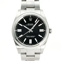 USED ROLEX OYSTER PERPETUAL 124300 BLACK MEN'S WATCH #41144