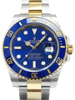 USED ROLEX SUBMARINER DATE BLUE SUB 116613LB BLUE MEN'S WATCH #42114