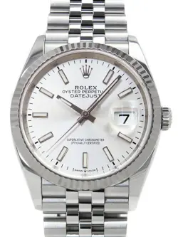 USED ROLEX DATEJUST 36 126234 SILVER CASE SIZE 36MM MEN'S WATCH #43364