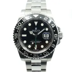 USED ROLEX GMT MASTER 2 116710LN BLACK MEN'S WATCH #41184