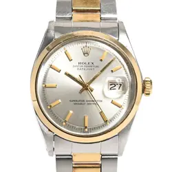 USED ROLEX DATEJUST 1600 SILVER MEN'S WATCH #42164