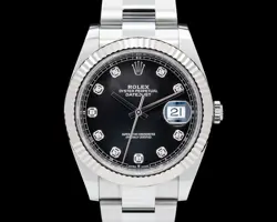 ROLEX 126334 DATEJUST 41 SS BLACK DIAMOND DIAL