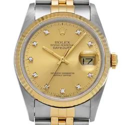 ROLEX DATEJUST 16233G L NUMBER (MANUFACTURED AROUND 1989) MEN'S WATCH G0404