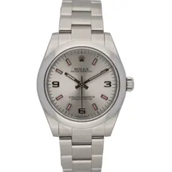 ROLEX OYSTER PERPETUAL 177200 WITH 31MM OYSTERSTEEL CASE AND SILVER DIAL. EXC...