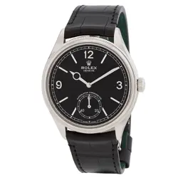 ROLEX 1908 AUTOMATIC BLACK DIAL MEN'S WATCH 52509-0002
