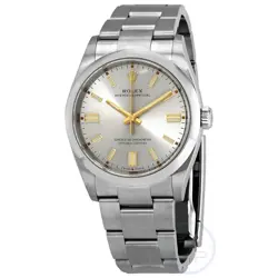 ROLEX OYSTER PERPETUAL 36 AUTOMATIC CHRONOMETER SILVER DIAL WATCH 126000SSO