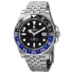 ROLEX GMT-MASTER II GMT BLACK DIAL BATMAN BEZEL MEN'S WATCH 126710BLNR