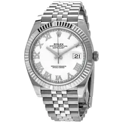ROLEX DATEJUST 41 WHITE DIAL AUTOMATIC MEN'S JUBILEE WATCH 126334WRJ
