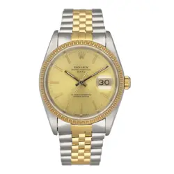 ROLEX OYSTER PERPETUAL DATE 15223 CHAMPAGNE DIAL MENS WATCH