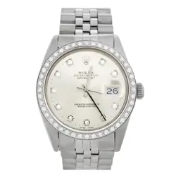 ROLEX DATEJUST 36 STAINLESS STEEL SILVER DIAL DIAMOND JUBILEE 36MM 16014