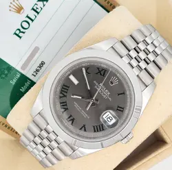 2019 ROLEX DATEJUST 41 126300 WIMBLEDON SLATE ROMAN STEEL WATCH BOX PAPERS