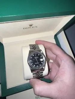 ROLEX DATEJUST 16030 SILVER JUBILEE BRACELET NEW DIAMOND DIAL