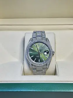 ROLEX DATEJUST II 41MM 126300 CUSTOM DIAMOND WATCH