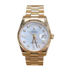 ROLEX DAY-DATE 118238 MOP DIAL 18K YG PRESIDENT 36MM WATCH WITH CARD 2010