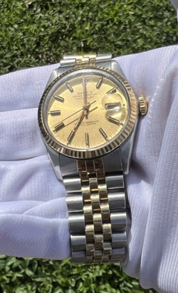 ROLEX DATEJUST 16013 STAINLESS STEEL & 18K GOLD JUBILEE BRACELET
