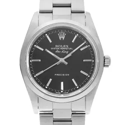ROLEX AIR KING 14000 BLACK BAR Y NUMBER SECOND HAND MENS