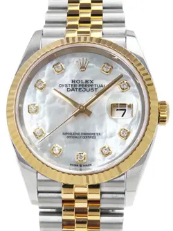 ROLEX DATEJUST 36 10P DIAMOND 126233NG TO200914