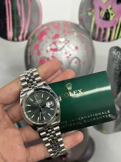 ROLEX DATEJUST 126300 MINT GREEN JUBILEE BRACELET WITH PAPPER 2024