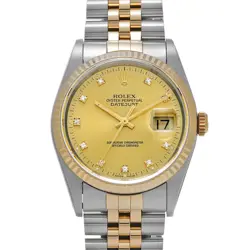 ROLEX DATEJUST 16233G CHAMPAGNE/DIAMOND 645515