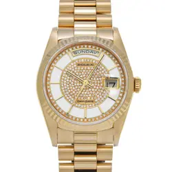 ROLEX DAY-DATE 18238 WHITE/DIAMOND 639704
