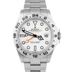 NEW 2024 PAPERS ROLEX EXPLORER II 42MM POLAR WHITE STEEL WATCH GMT 226570 BOX
