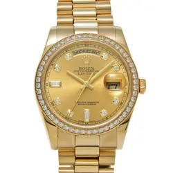 ROLEX DAY-DATE 36 118348A CHAMPAGNE/DIAMOND 613082