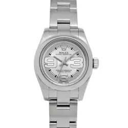 ROLEX OYSTER PERPETUAL 26 176200 SILVER 614194