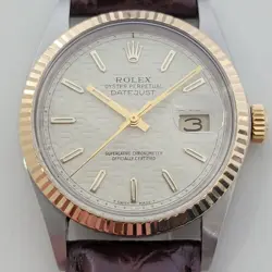 MENS ROLEX REF 16013 DATEJUST 36MM 18K SS COMPUTER DIAL AUTOMATIC 1980S RA524B