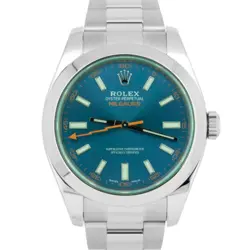 MINT 2019 PAPERS ROLEX MILGAUSS Z-BLUE GREEN 40MM 116400 GV STEEL WATCH BOX