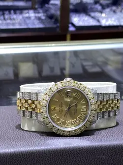 ROLEX 36MM DATEJUST TWO-TONE BUSTDOWN - DIAMOND BEZEL & DIAL