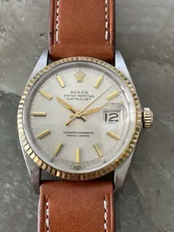 ROLEX DATEJUST 1601 TWO TONE 1570 WATCH STRAP MUST SEE CONDITION XLNT. RUNNING