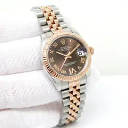 ROLEX 178271 DATEJUST 18K/SS WITH CHOCOLATE ROMAN DIAMOND 