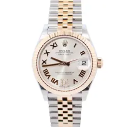 ROLEX DATEJUST 31MM SILVER DIAL WATCH 278273 YG