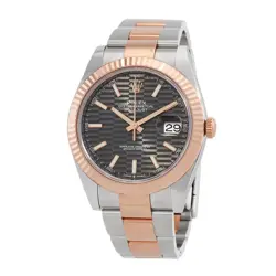 ROLEX DATEJUST 41 SLATE STEEL & 18KT EVEROSE GOLD OYSTER MENS WATCH M126331-0019