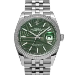 ROLEX DATEJUST 36 126234 OLIVE GREEN PALM MOTIF 625409