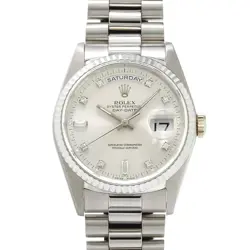 ROLEX DAY-DATE 18239A SILVER/DIAMOND 616015