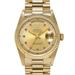 ROLEX DAY-DATE 18238LR CHAMPAGNE/MILLIARD DIAMOND/RUBY 622205
