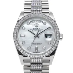 ROLEX DAY-DATE 36 128349RBR WHITE SHELL/DIAMOND 621727