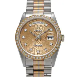 ROLEX DAY-DATE 18349G BIC CHAMPAGNE COMPUTER/DIAMOND 618803
