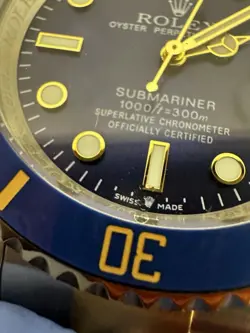 Rolex Submariner 126613LN Silver and Gold Oyster Bracelet with Black Bezel