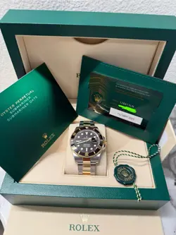 Rolex Submariner 126613LN Silver and Gold Oyster Bracelet with Black Bezel