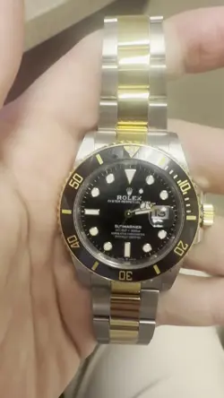 Rolex Submariner 126613LN Silver and Gold Oyster Bracelet with Black Bezel