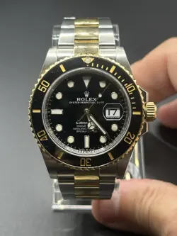 Rolex Submariner 126613LN Silver and Gold Oyster Bracelet with Black Bezel