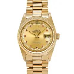 ROLEX DAY-DATE 18238LR CHAMPAGNE/MILLIARD DIAMOND/RUBY 639009