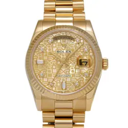 ROLEX DAY-DATE 36 118238A YELLOW SHELL COMPUTER/DIAMOND 635259