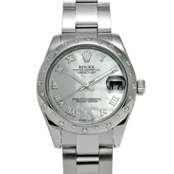 ROLEX DATEJUST 178344NR WHITE SHELL/DIAMOND 634390