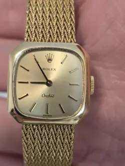 ROLEX PRECISION 18K SOLID GOLD CASE AND BRACELET RUNNING MECHANICAL SWISS WATCH