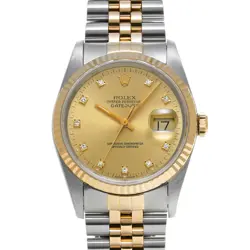 ROLEX DATEJUST 16233G CHAMPAGNE/DIAMOND 640827