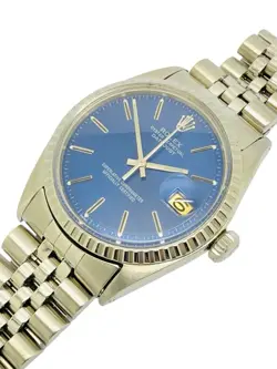 VINTAGE ROLEX OYSTER PERPETUAL DATEJUST 36MM BLUE DIAL 1964 CAL. 1560 REF. 1603